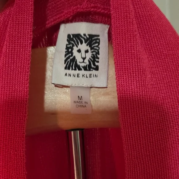 Anne Klein Open-Front Raspberry Cardigan - Picture 2 of 4